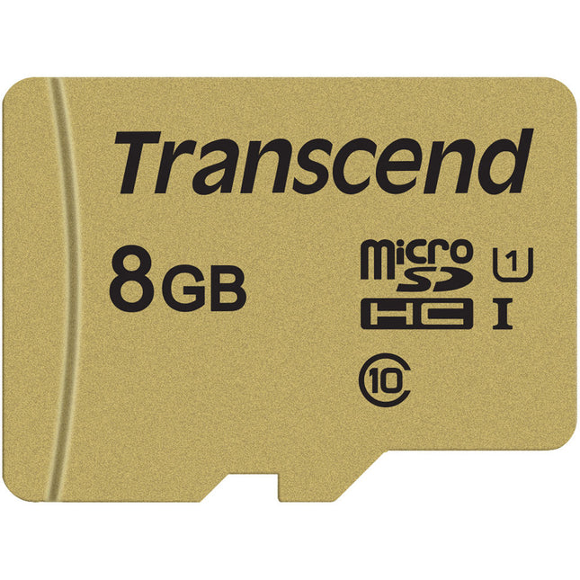 Transcend 8GB 500S UHS-I microSDHC con Adaptador SD Velocidad 95MBs