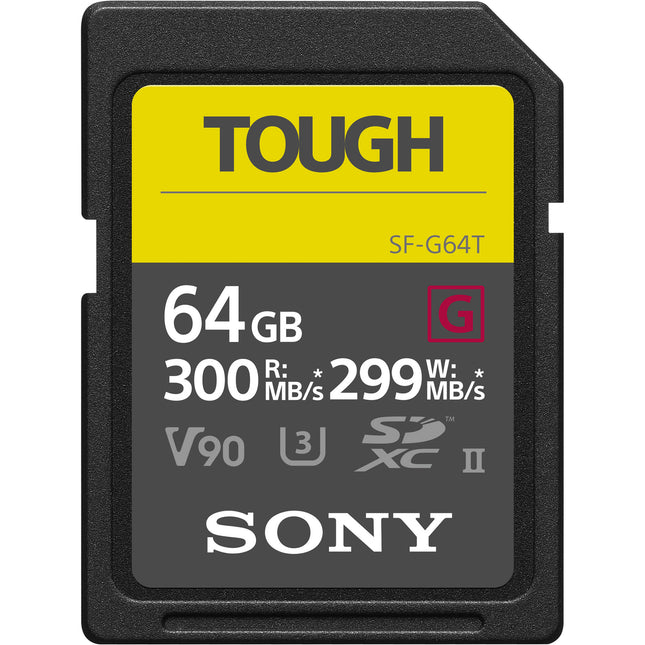 Sony 64GB SF-G TOUGH Tarjeta de Memoria SDXC UHS-II 300MB/s 299MB/s con Estuche