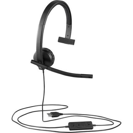 Logitech H570e Auricular USB Mono Cableado para Video Conferencia con Cancelación de Ruido