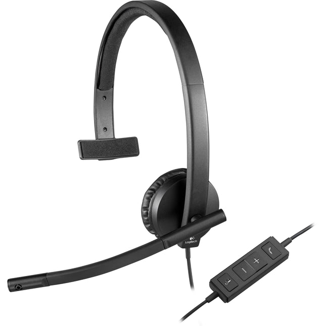 Logitech H570e Auricular USB Mono Cableado para Video Conferencia con Cancelación de Ruido