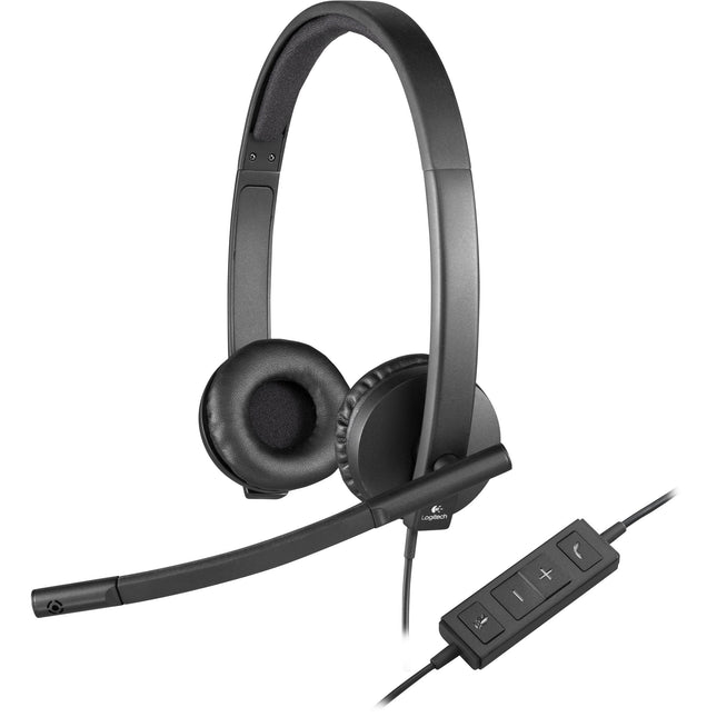 Logitech H570e Auriculares USB con Micrófono Flexible y Cancelación de Ruido