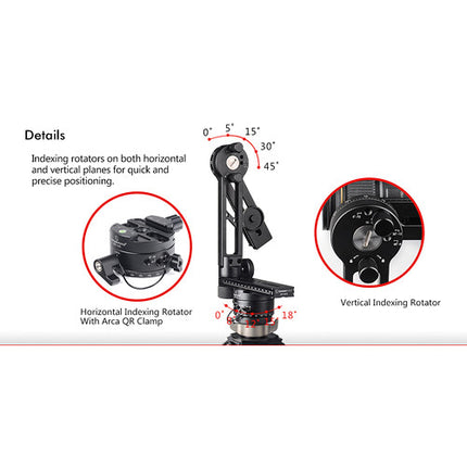 Sunwayfoto Kit de Cabezal Panorámico VR 360° Capacidad 8 Kg Altura 27 cm