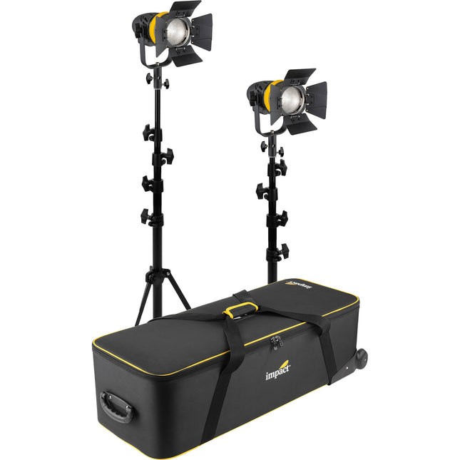 Genaray Torpedo Kit de luz LED portátil 2 focos 15-75° con soporte y bolsa