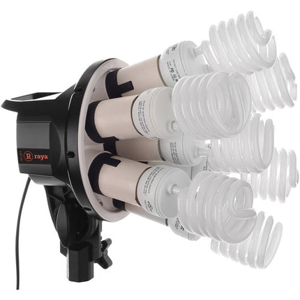 Raya Octa Fluorescente Kit Luz Suave 2 Luces 32" 7 Portalámparas 27W 5600K