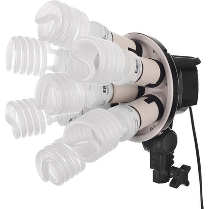 Raya Octa Fluorescente Kit Luz Suave 2 Luces 32" 7 Portalámparas 27W 5600K