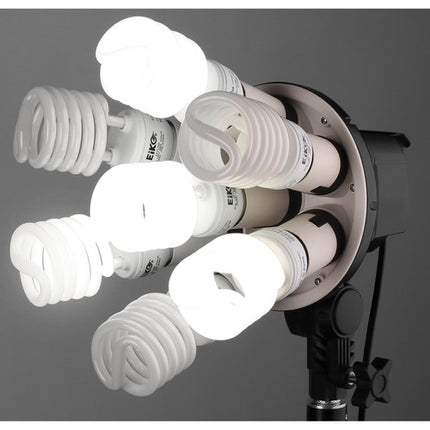 Raya Octa Fluorescente Kit Luz Suave 2 Luces 32" 7 Portalámparas 27W 5600K