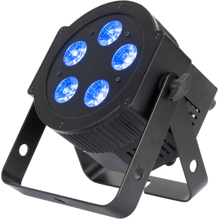 ADJ 5PX HEX LED Par RGBAW+UV 12W 30° Ángulo Negro con Cable y Soporte