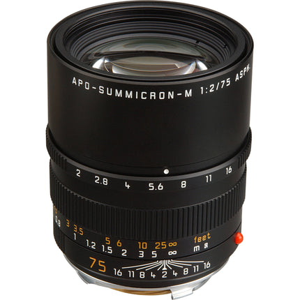Leica APO-Summicron-M 75mm f2 ASPH. Lente Manual Full Frame Hood Negro