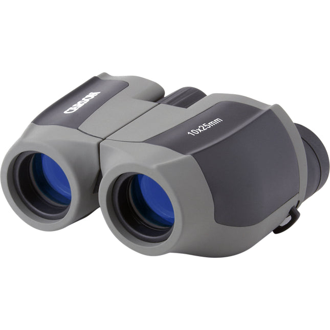 Carson 10x25 Scout Plus Prismáticos Compactos Ángulo 6.5° con Funda y Correa