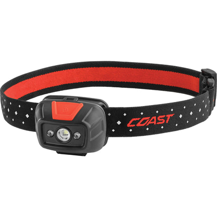 COAST FL19 Linterna Frontal LED Doble Color 365 Lúmenes IP54 Resistente al Agua