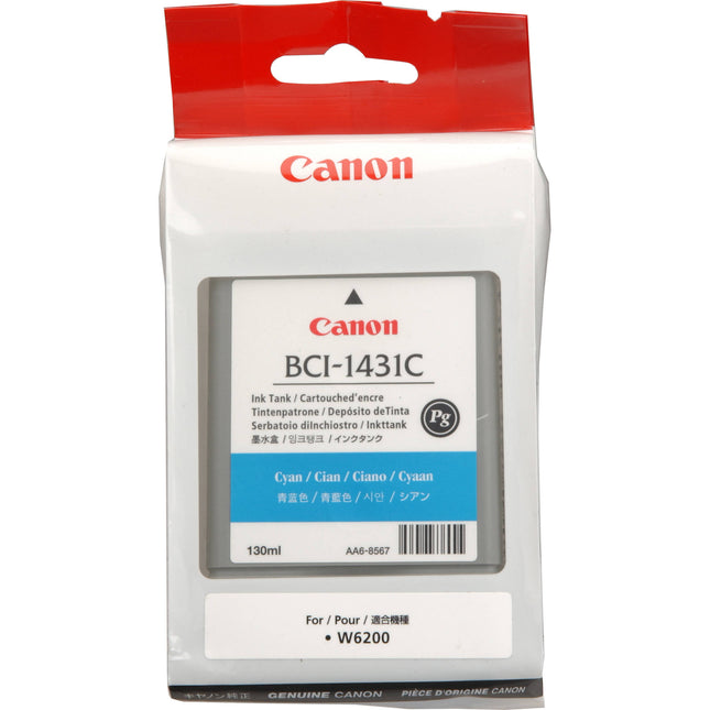 Canon BCI-1431C Tanque de Tinta Cian 130 ml para Impresoras imagePROGRAF W6200 W6400
