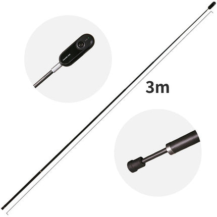 Insta360 Extended Selfie Stick Palo Selfie Extensible 22 a 118 Pulgadas Fibra de Carbono y Aluminio