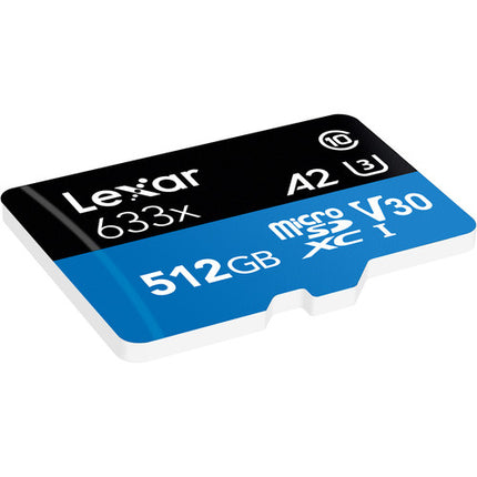 Lexar 512GB microSDXC UHS-I Clase 10 V30 100MB/s con Adaptador SD
