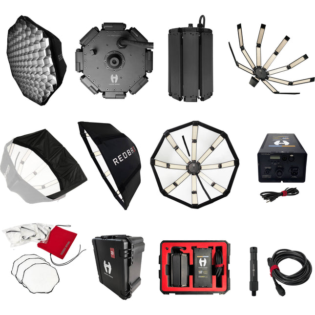 Hudson Spider Redback 36" Octagon Parabólico LED Kit 3456 LEDs 12280 lúmenes