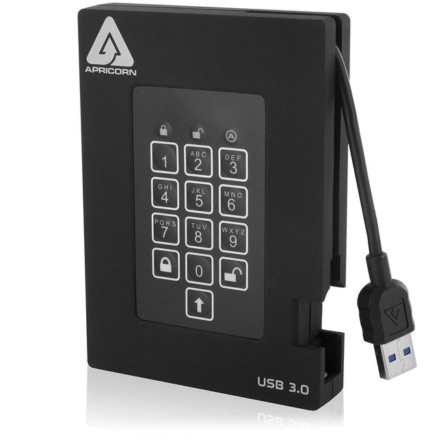 Apricorn 2TB Aegis Fortress SSD portátil seguro USB 3.2 Gen 1 FIPS 140-2 nivel 2