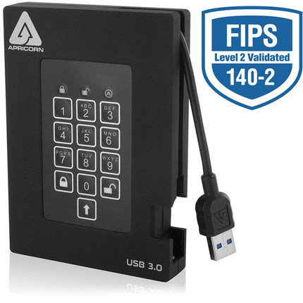 Apricorn 8TB Aegis Fortress SSD portátil USB 3.2 Gen 1 cifrado FIPS 140-2 nivel 2