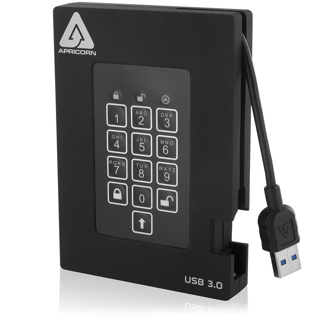 Apricorn 8TB Aegis Fortress SSD portátil USB 3.2 Gen 1 cifrado FIPS 140-2 nivel 2