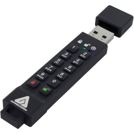 Apricorn 128GB Aegis Secure Key 3z USB 3.1 Gen 1 Unidad Flash Encriptada con Teclado PIN y Certificación FIPS 140-2 nivel 3