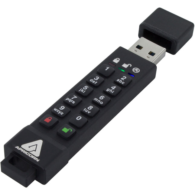 Apricorn 128GB Aegis Secure Key 3z USB 3.1 Gen 1 Unidad Flash Encriptada con Teclado PIN y Certificación FIPS 140-2 nivel 3
