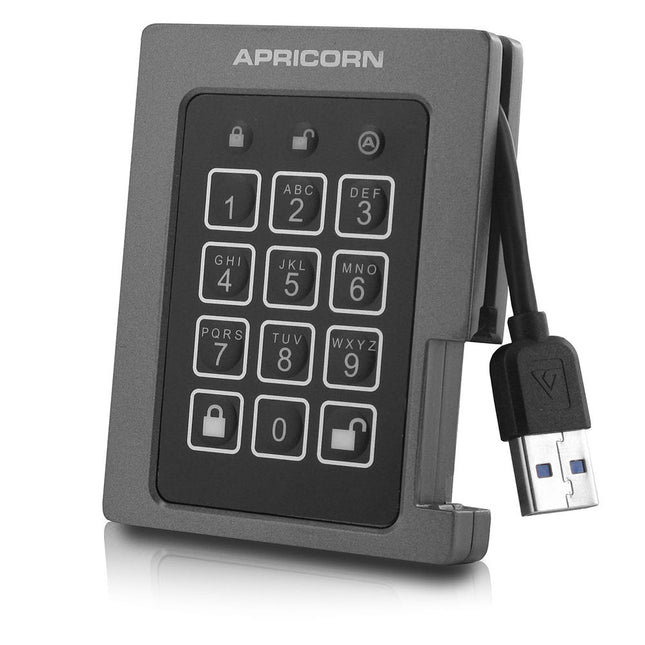 Apricorn Aegis 2TB Unidad Estado Sólido USB 3.0 300 Mb/s con Encriptación