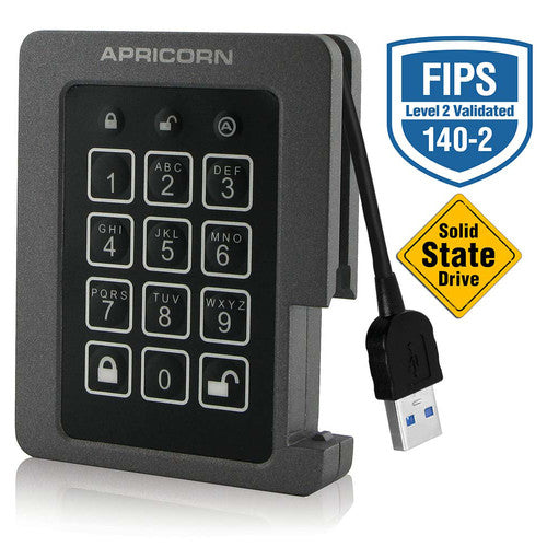 Apricorn Aegis 2TB Unidad Estado Sólido USB 3.0 300 Mb/s con Encriptación