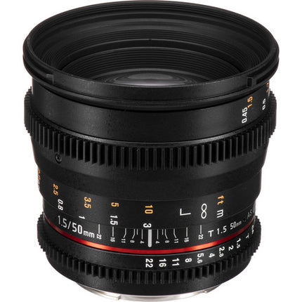 Rokinon 50mm T1.5 lente cine para Canon EF Montura Full Frame T1.5-22