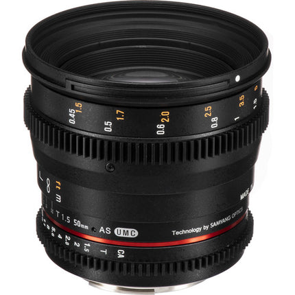 Rokinon 50mm T1.5 lente cine para Canon EF Montura Full Frame T1.5-22