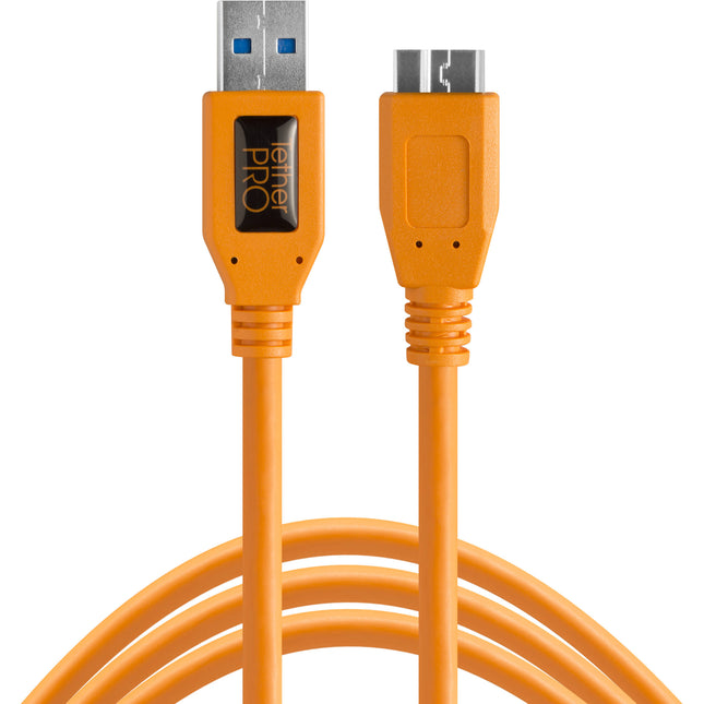 Tether Tools TetherPro Cable USB 3.0 15 pies Naranja 5 Gbps Transferencia