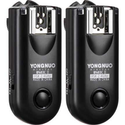 Yongnuo RF-603C II Kit Disparador Inalámbrico Flash Canon 2.4GHz 328' Alcance