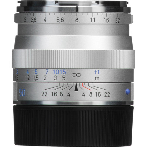 ZEISS Planar T* 50mm f/2 ZM Lente Leica M-Montura Placa 43mm Plata