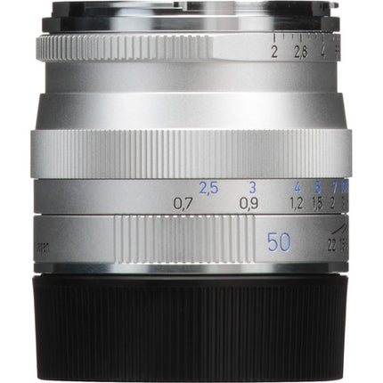 ZEISS Planar T* 50mm f/2 ZM Lente Leica M-Montura Placa 43mm Plata