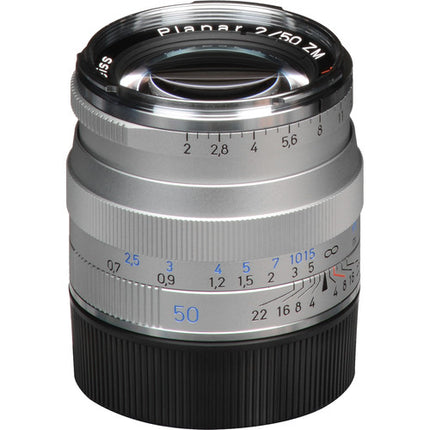 ZEISS Planar T* 50mm f/2 ZM Lente Leica M-Montura Placa 43mm Plata