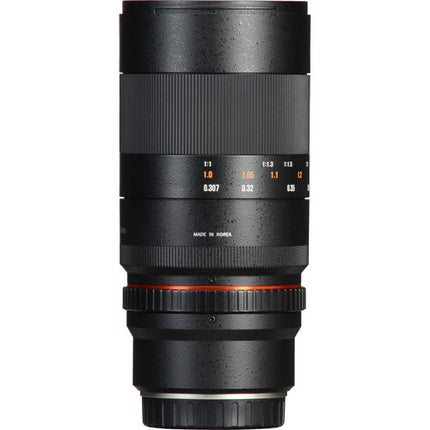 Rokinon 100mm f/2.8 Objetivo Macro para Canon EF con 1:1 de aumento y apertura f/2.8 a f/32