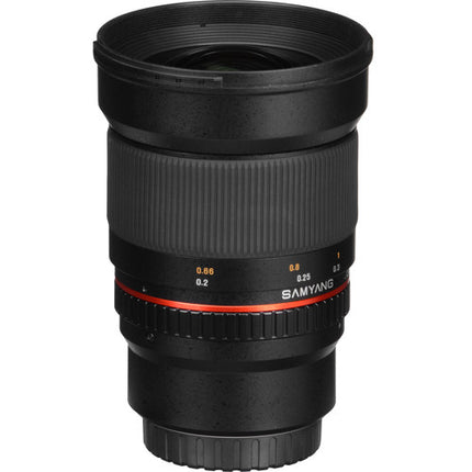 Samyang 16mm f2.0 ED AS UMC CS Objetivo para Canon EF-M 25.6mm APS-C
