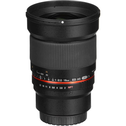Samyang 16mm f2.0 ED AS UMC CS Objetivo para Canon EF-M 25.6mm APS-C