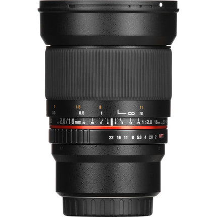 Samyang 16mm f2.0 ED AS UMC CS Objetivo para Canon EF-M 25.6mm APS-C