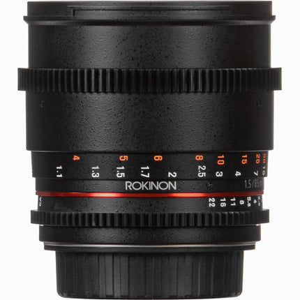 Rokinon 85mm T1.5 Lente Cine para Canon EF Montura Full Frame 72mm