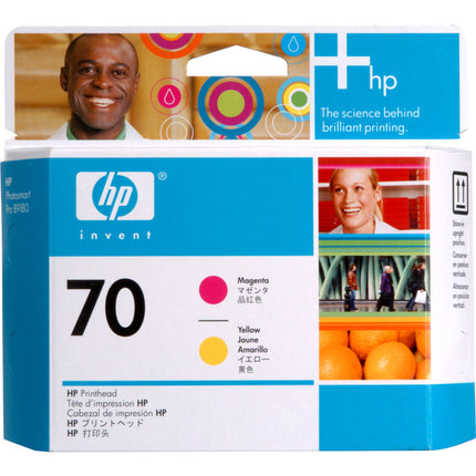 HP 70 Magenta y Amarillo Cabezal de Impresión para Impresoras 24 y 44 pulgadas
