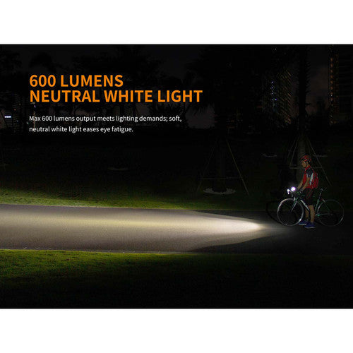 Fenix Flashlight BC25R Luz LED Recargable para Bicicleta 600 Lúmenes 2600mAh USB