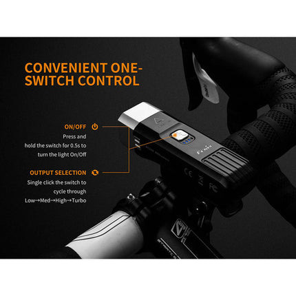 Fenix Flashlight BC25R Luz LED Recargable para Bicicleta 600 Lúmenes 2600mAh USB