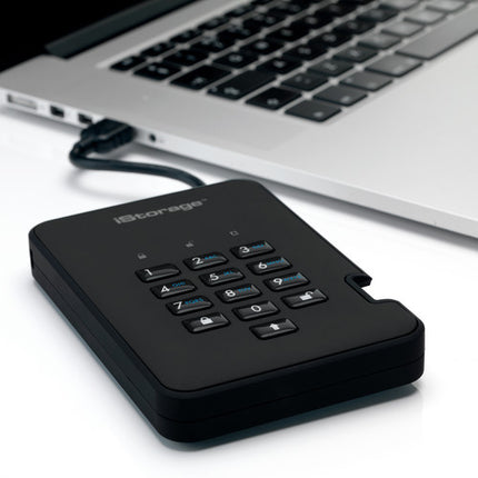 Istorage 1TB diskAshur2 SSD portátil USB 3.2 Gen 1 con cifrado AES y funda de viaje