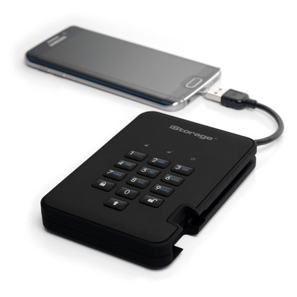 Istorage 1TB diskAshur2 SSD portátil USB 3.2 Gen 1 con cifrado AES y funda de viaje