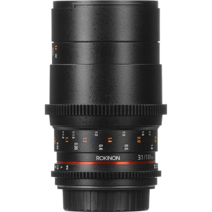 Rokinon 100mm T3.1 Lente Macro Cine para Canon EF Montura con Cobertura Full-Frame y Filtro 67mm