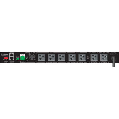 AtlasIED Rackmountable Power Conditioner con 9 Salidas 20A y Voltímetro Digital