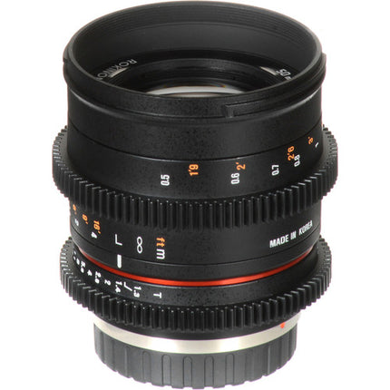 Rokinon 50mm T1.3 Objetivo Cine Compacto para Fujifilm X con AOV 31.7° y Montura APS-C