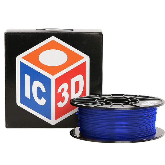 IC3D Industries Filamento PETG 3mm 1 kg Azul para impresión 3D