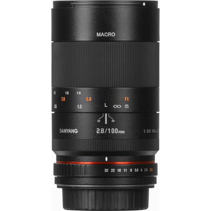 Samyang 100mm f2.8 ED UMC Objetivo Macro para Fujifilm X APS-C 1:1 Mínimo enfoque 1m