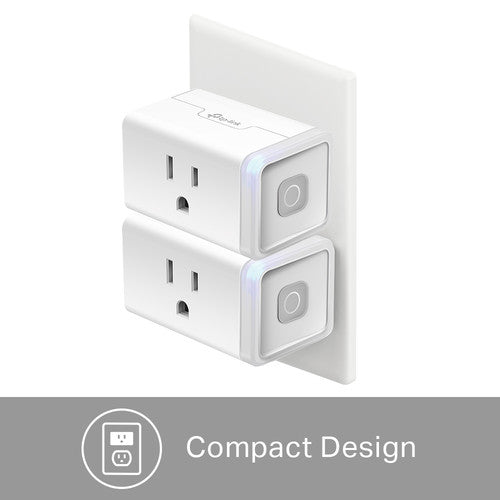 TP-Link HS103P2 Enchufe Inteligente Wi-Fi 2.4 GHz Control Remoto 2-Pack