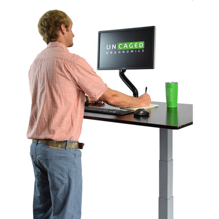 Uncaged Ergonomics Brazo Ajustable para Monitor 17-27" con 3 Puertos USB
