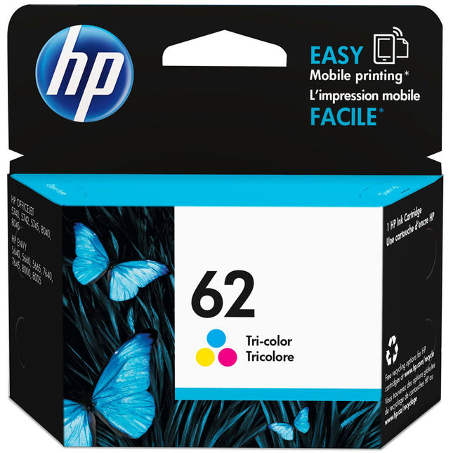 Cartucho de Tinta HP 62 Tricolor para Impresoras Officejet y Envy
